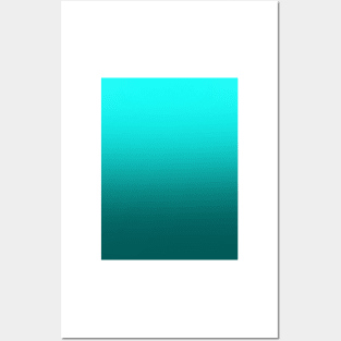 Teal ombré Posters and Art